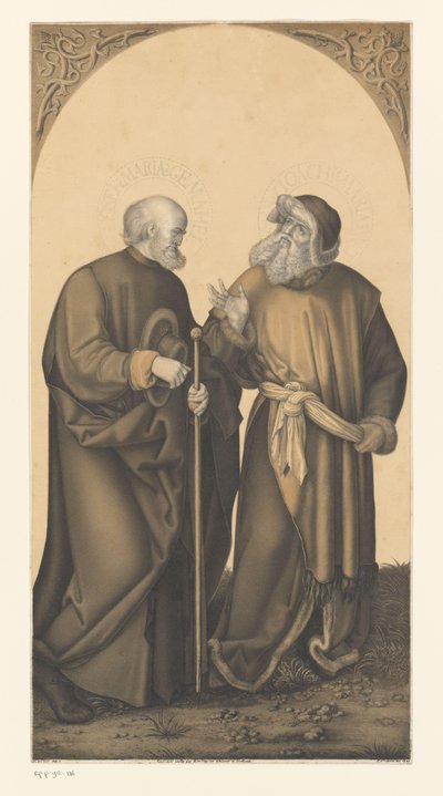Saint Joseph og Joachim Verk fra samlingen til brødrene Boisserée (serietittel) Galerie des Frères Boisserée (serietittel) av Johann Nepomuk Strixner