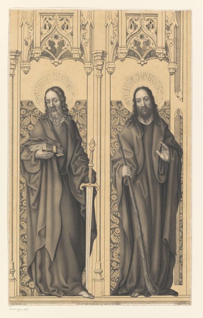 Saint Matthew and James Works fra samlingen til Boisserée-brødrene (serietittel) Galerie des Frères Boisserée (serietittel) av Johann Nepomuk Strixner