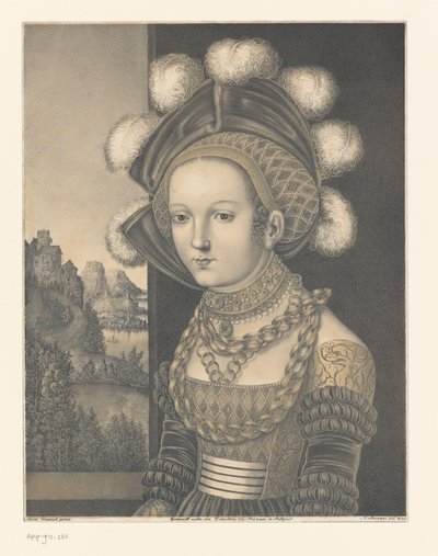 Portrett av en ukjent ung kvinne Verk fra samlingen til Boisserée-brødrene (serietittel) Galerie des Frères Boisserée (serietittel) av Johann Nepomuk Strixner