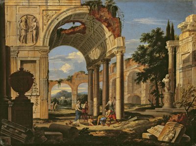 Landskap med ruiner, 1673 av Johann Oswald Harms