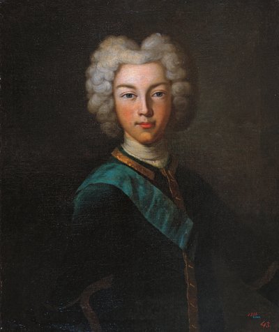 Portrett av tsaren Peter II av Russland 1715-1730, slutten av 1720-årene av Johann Paul Luedden