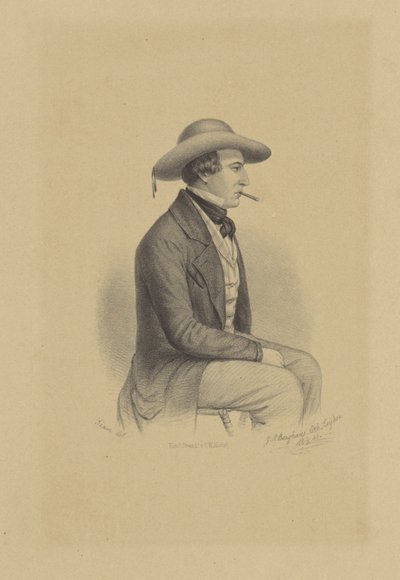 Portrett av Jean Henri de Laat de Kanter av Johann Peter Berghaus