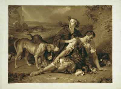Arindal og Daura av Johann Peter Krafft
