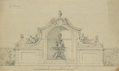 Fontene i ferskenhagen til Upper Belvedere av Johann Peter Krafft