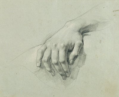 Håndstudie for "Arindal og Daura" av Johann Peter Krafft
