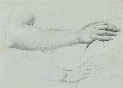 Håndstudie for "Arindal og Daura" av Johann Peter Krafft