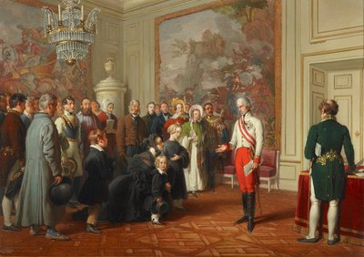 Keiser Franz I bevilget et generelt audiens av Johann Peter Krafft