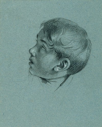 Hovedstudie av en gutt for "Return of Emperor Franz from Pressburg" av Johann Peter Krafft
