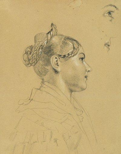 Jentestudie for "Return of Emperor Franz from Pressburg" av Johann Peter Krafft