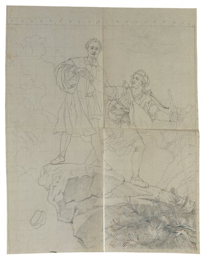 Manfred og gemsejegeren av Johann Peter Krafft