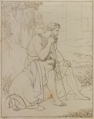Ødipus og Antigone av Johann Peter Krafft