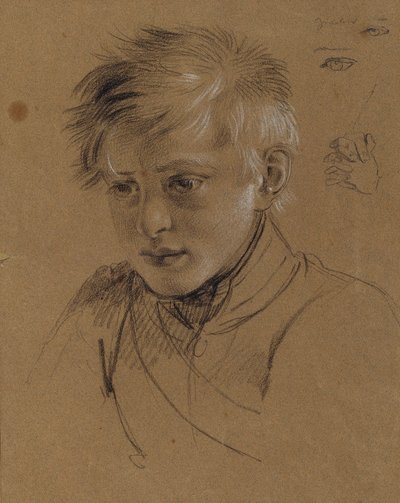 Portrettstudie for "Erkehertug Karl med sin stab i slaget ved Aspern" av Johann Peter Krafft