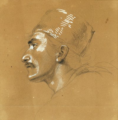 Portrettstudie om "Nikolaus Zrinys fiasko foran Szigeth-festningen" av Johann Peter Krafft