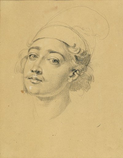 Portrettstudie om "Nikolaus Zrinys fiasko foran Szigeth-festningen" av Johann Peter Krafft