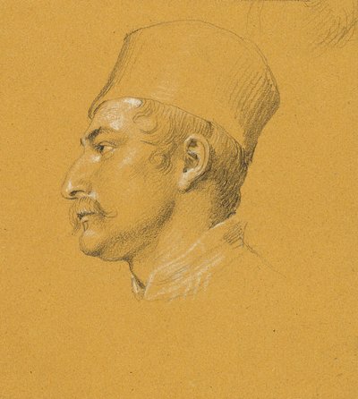Portrettstudie om "Nikolaus Zrinys fiasko foran Szigeth-festningen" av Johann Peter Krafft