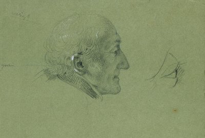 Portrettstudie for "Landwehr-mannens hjemkomst" (1820) av Johann Peter Krafft