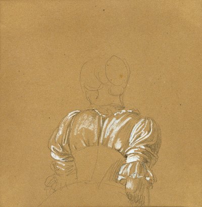Skisse av en jente for "Scene fra den tyrolske kampen for frihet" av Johann Peter Krafft