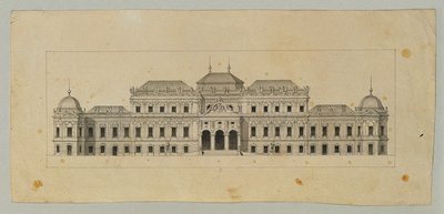 Studie for Upper Belvedere av Johann Peter Krafft
