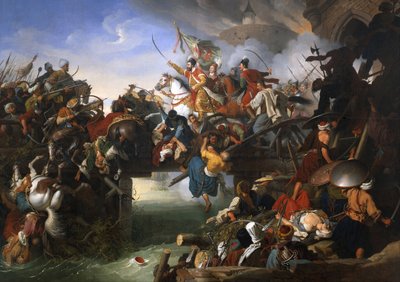 Forsvaret av Sziget mot tyrkerne av Nicholas Zrinsky, 1825. av Johann Peter Krafft