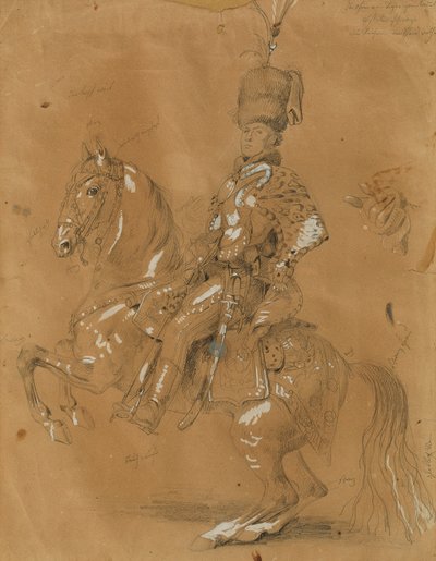 Theodor Aron de Bistra til hest av Johann Peter Krafft