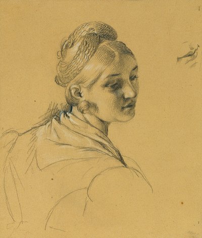 Kvinnelig studie om "Entry after the Peace of Paris" av Johann Peter Krafft