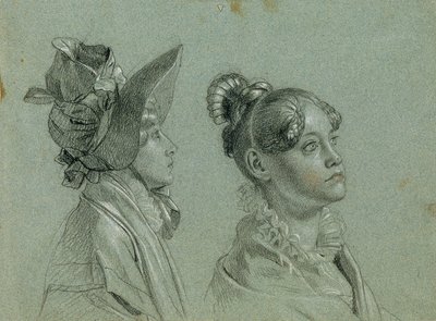 To kvinnelige studier for "Return of Emperor Franz from Pressburg" av Johann Peter Krafft