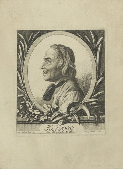 Portrett av Jakob Kleinjogg Gujer 1718-1785, 1772. av Johann Rudolf Schellenberg