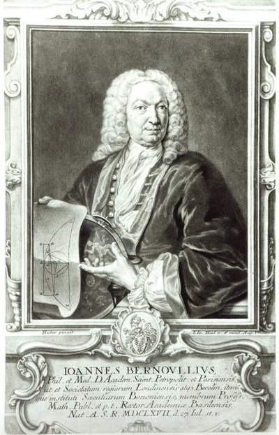 Portrett av Jean Bernoulli (1667-1748) av Johann Rudolph the Elder Huber
