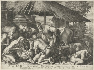 Tilbedelse av gjeterne med sovende gjetergutt av Johann Sadeler (I)