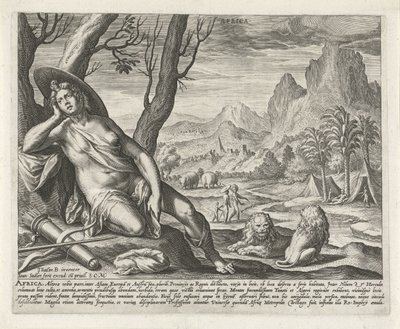 Afrika Afrika (tittel på objekt) De fire kontinentene (serietittel) av Johann Sadeler (I)