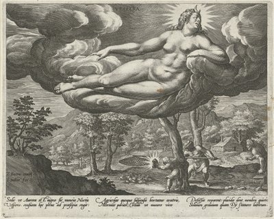 Kveld Vespera (tittel på objekt) De fire delene av dagen (serietittel) av Johann Sadeler (I)