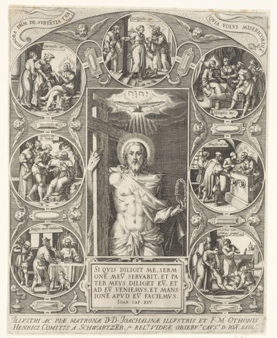 Kristus og barmhjertighetens gjerninger av Johann Sadeler (I)