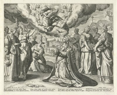 Kristus gir sitt blod til sin brud Song of Solomon (serietittel) Canticum Canticorum (serietittel) av Johann Sadeler (I)