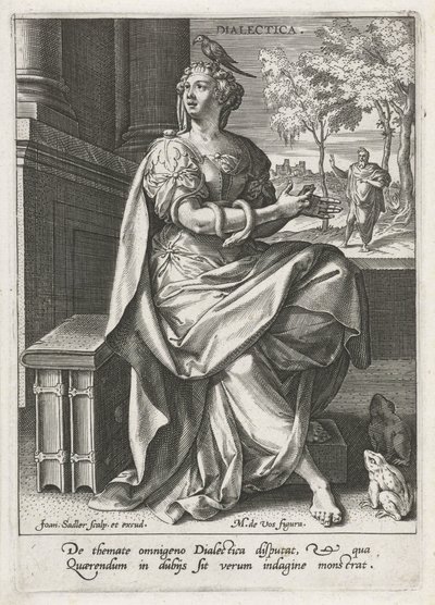 Dialectica (tittel på objekt) De syv liberale kunstene (artes liberales) (serietittel) av Johann Sadeler (I)