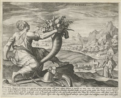Europa Evropa (tittel på objekt) De fire kontinentene (serietittel) av Johann Sadeler (I)