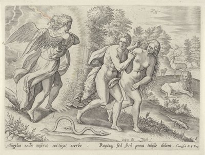 Utvisning fra paradis av Johann Sadeler (I)