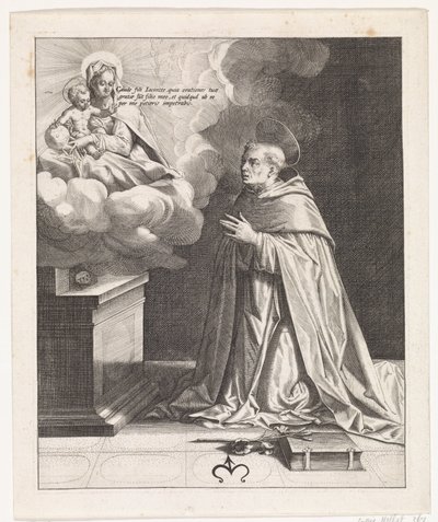 Saint Hyacinthus forguder Maria med Kristus-barnet av Johann Sadeler (I)