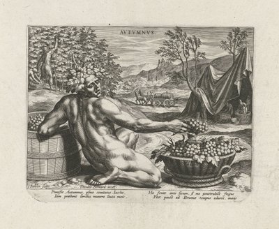 Høst Autumn Vs (tittel på objekt) The Four Seasons (serietittel) av Johann Sadeler (I)