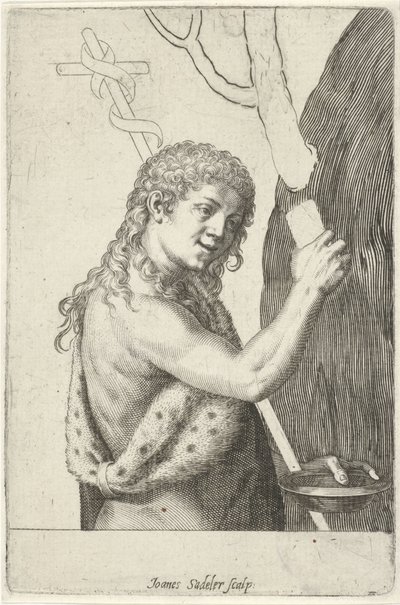 Døperen Johannes som barn av Johann Sadeler (I)