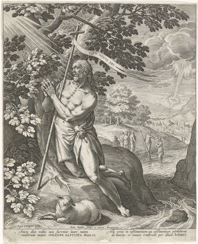 Døperen Johannes i ørkenen av Johann Sadeler (I)