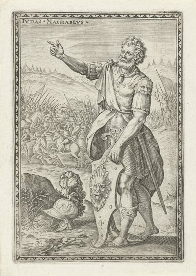 Judas Makkabeus Ivdas Machabevs (tittel på objekt) Det gamle testamentets tegn (serietittel) av Johann Sadeler (I)