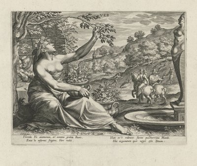 Vår Ver (tittel på objekt) The Four Seasons (serietittel) av Johann Sadeler (I)