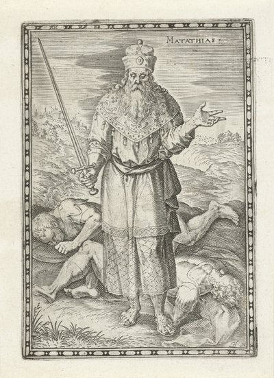 Mattias Matathias (tittel på objekt) Det gamle testamentets tegn (serietittel) av Johann Sadeler (I)
