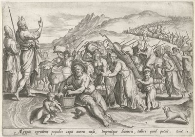 Exodus from Egypt History of Moses before Exodus (serietittel) Historia plagarum in Aegiepto (serietittel) av Johann Sadeler (I)