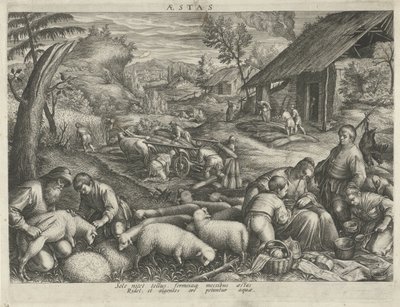 Sommer Aestas (tittel på objekt) Four Seasons (serietittel) av Johann Sadeler (I)