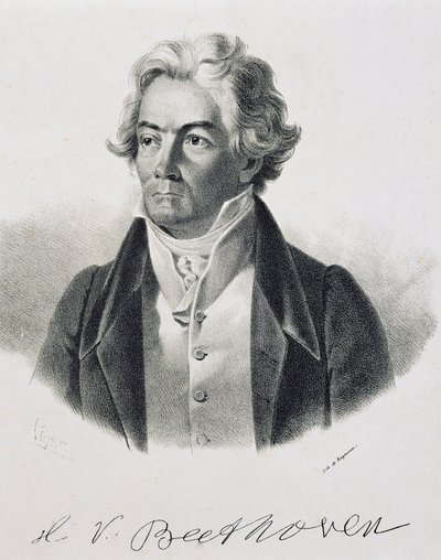 Portrett av Ludwig van Beethoven (Bonn av Johann Stephan Decker
