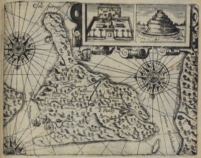 Bali Island (Indonesia), en forfalskning av Bali Island av Johann Theodor de Bry