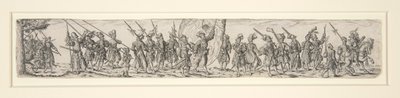 marsjerende soldater med en fanebærer av Johann Theodor de Bry