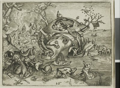 The Temptation of Saint Anthony, plate 16 fra Emblemata Secularia av Johann Theodor de Bry