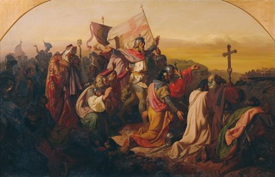 Godfrey of Bouillon și Crusader Norwegian av Johann  Till der Jüngere